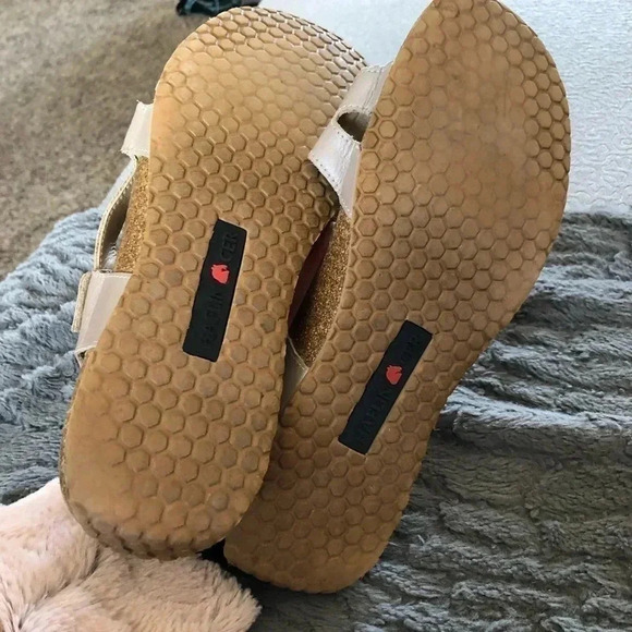 Haflinger Cork Footbed Leather Nude Pink Sandals Open Toe Flat: 40 - Picture 9 of 10